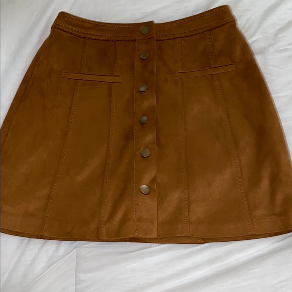 Zara suede mini skirt